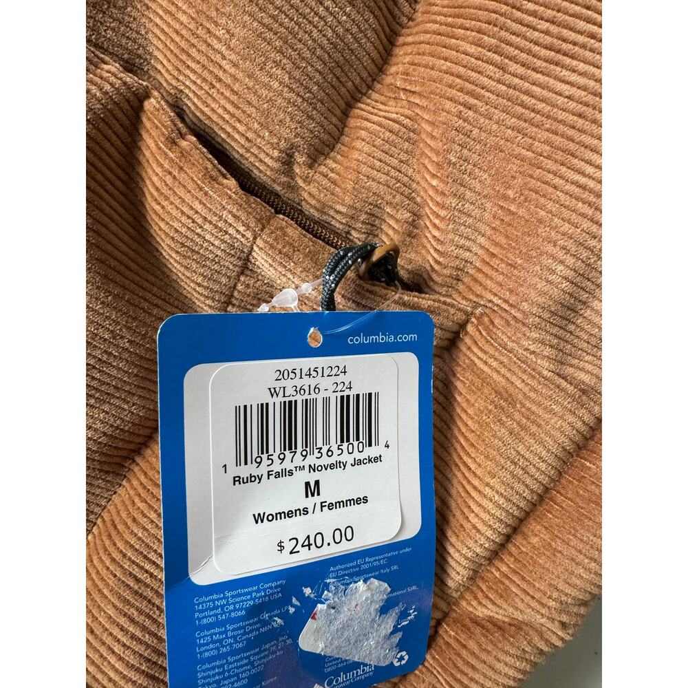 COLUMBIA Women's Ruby Falls™ Novelty Jacket DOWN CAMEL CORDUROY NWT SIZE… - Picture 9 of 11